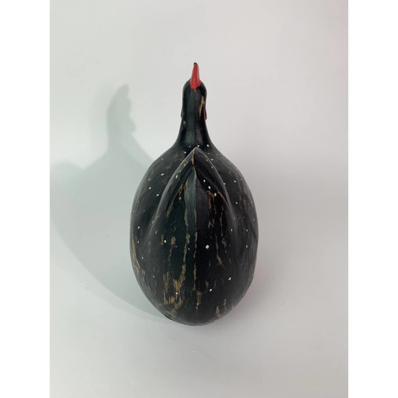 Vintage Hand-Painted Wood Rooster Sculpture - Unique and Charming - Picture 6 of 7